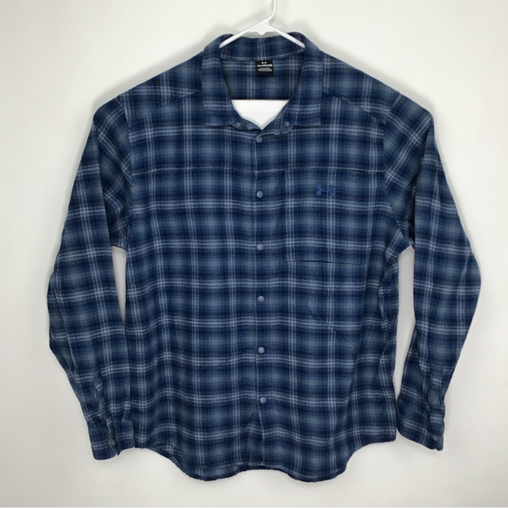 Under Armour men’s long sleeve snap button flannel shirt 3XL
